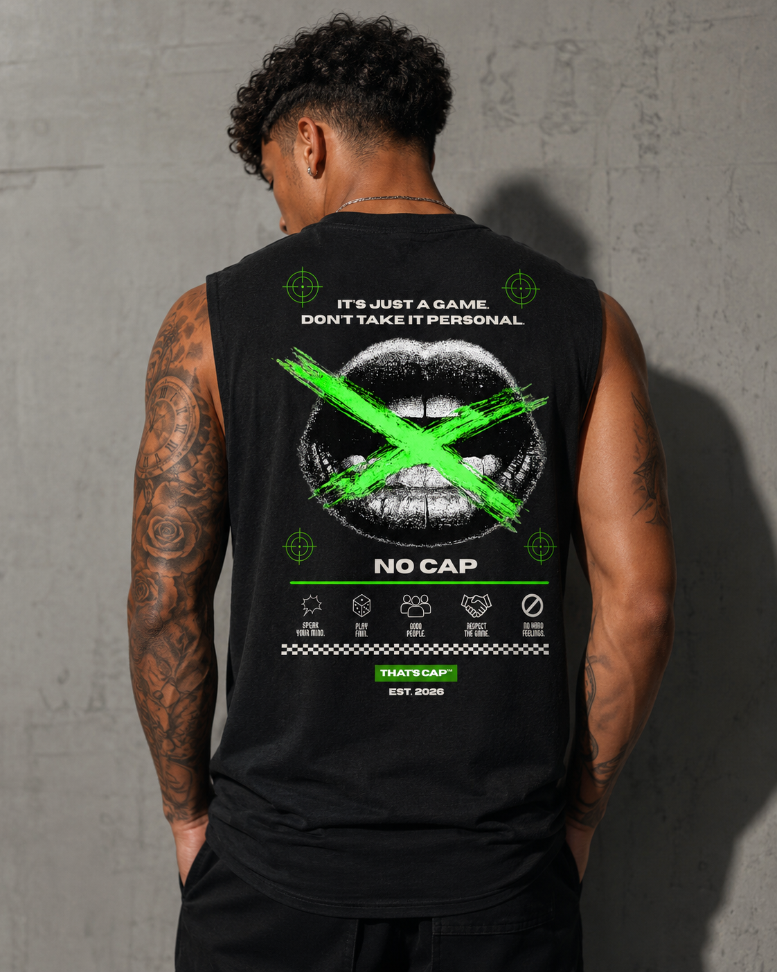 No Cap Exposed Muscle Tee
